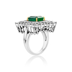 Diamond and Emerald Ring in 22K Gold