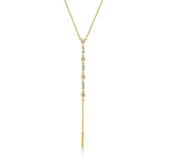 Baguette and Round Diamond necklace