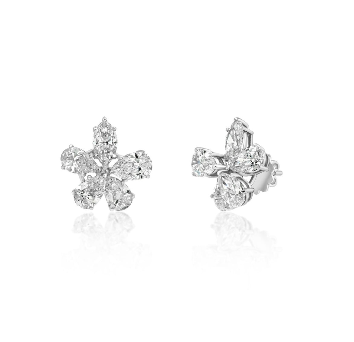 Diamond Petal Earrings